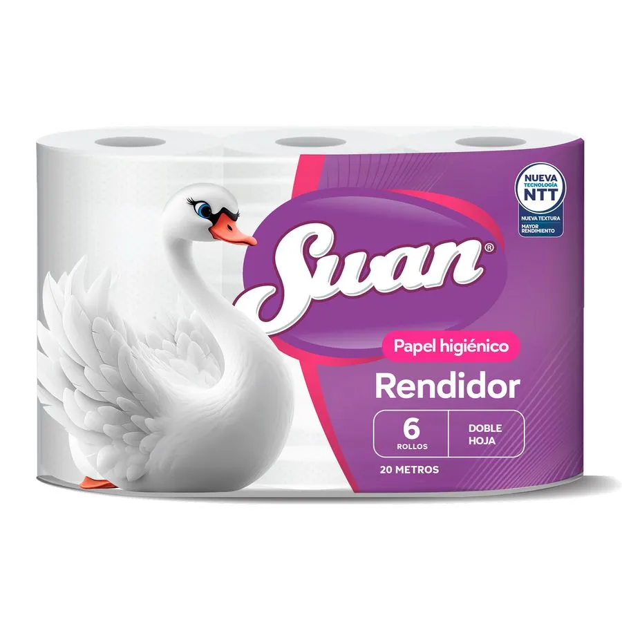 Papel Higiénico Swan Rendidor 20 m 48 Rollos.