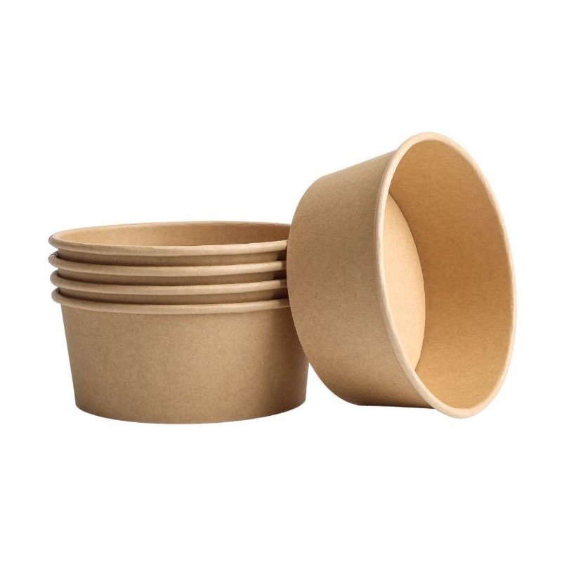 Bowl Kraft 1300cc + Tapa Tranparente (Caja 300un)